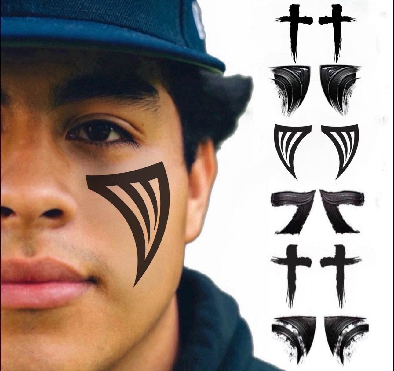 Crossfire 6-Pack | Cross Eye Black Tattoos for Baseball & Softball