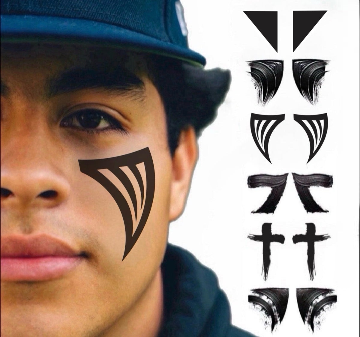 Midnight Drip 6-Pack | Variety Eye Black Tattoos for Baseball & Softball