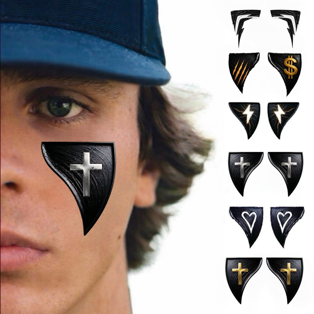 Cut-Out Collection | Eye Black Tattoos for Baseball, Softball & Football