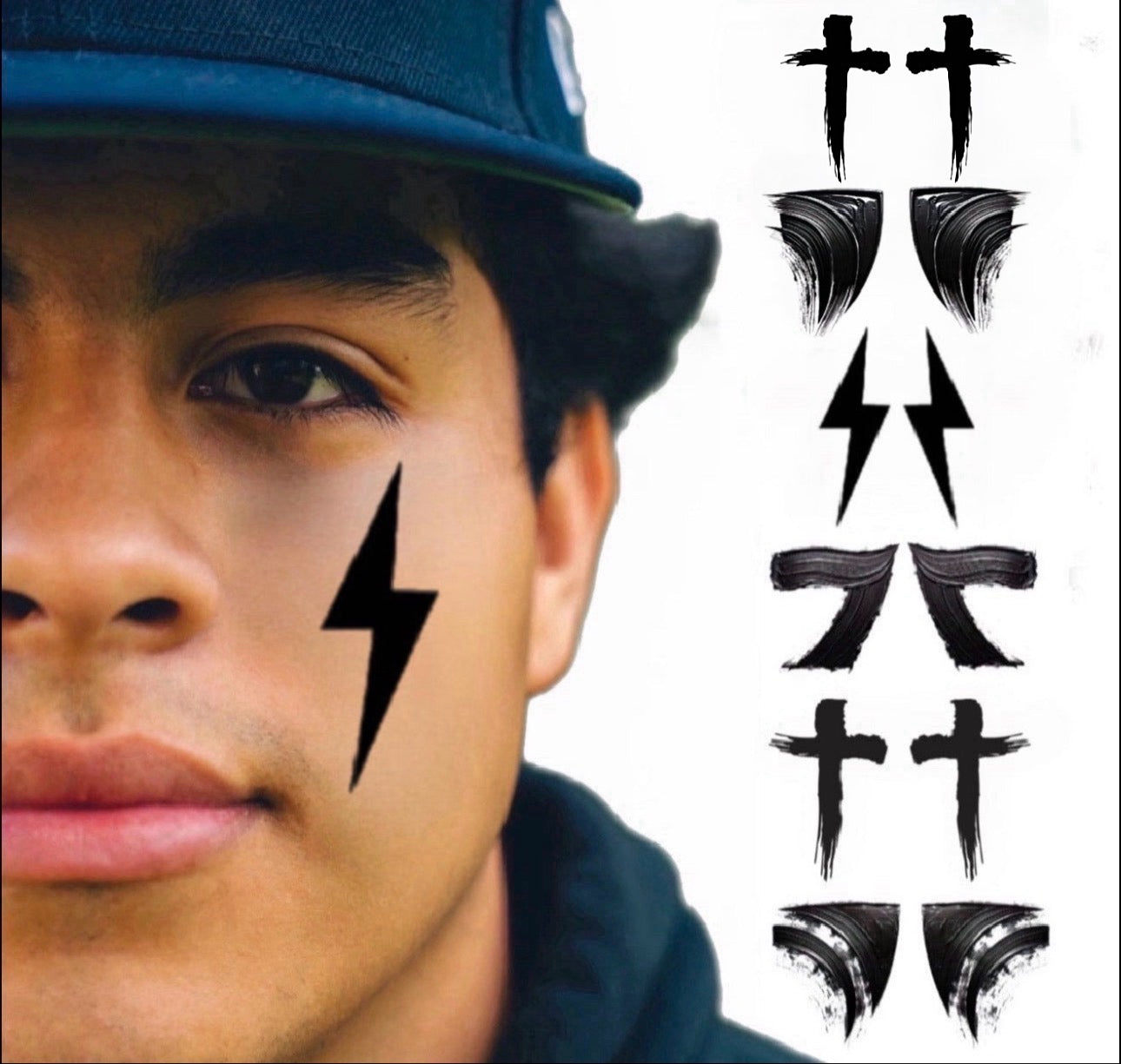 Crossfire 6-Pack | Cross Eye Black Tattoos for Baseball & Softball