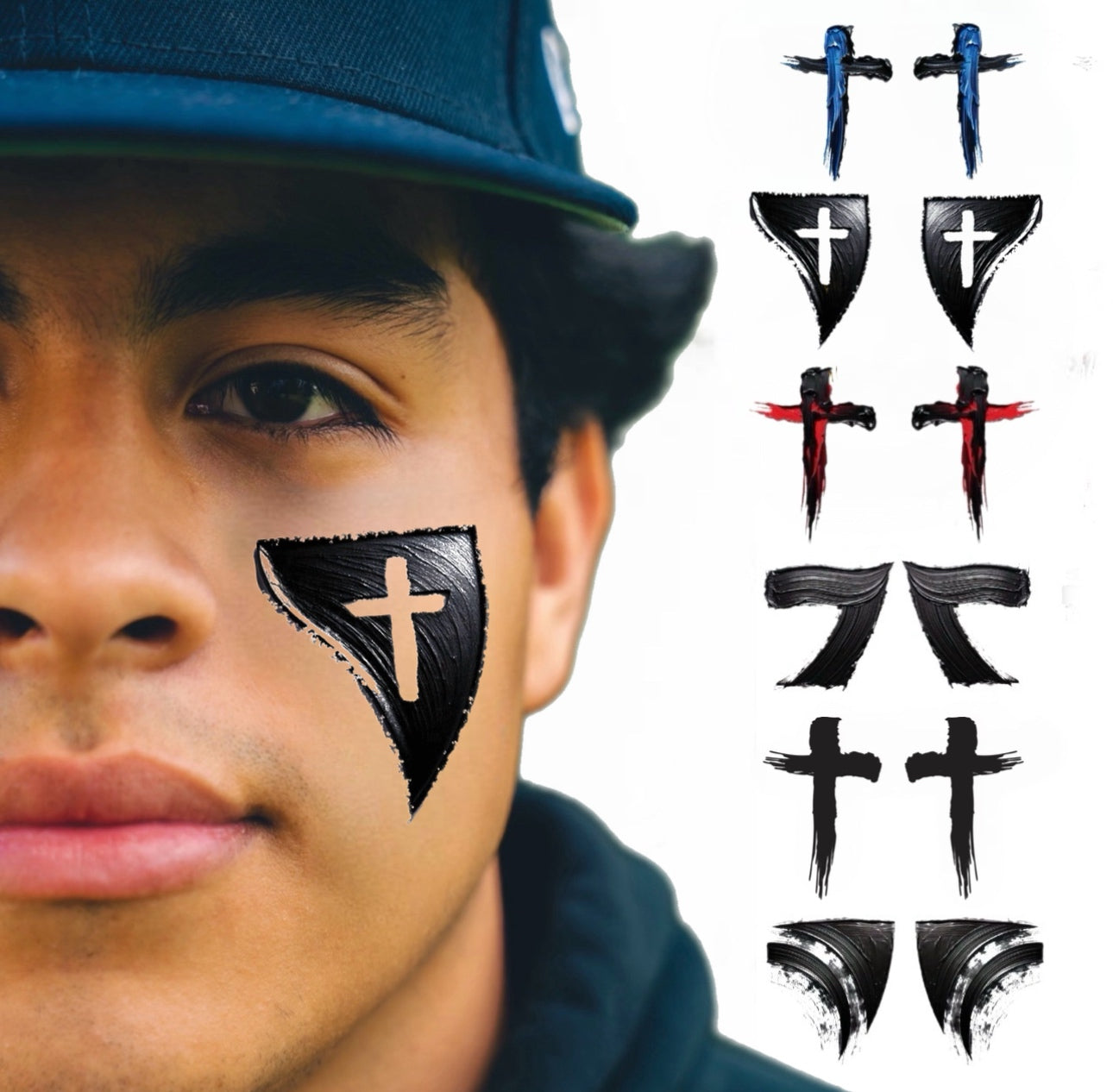 Crossfire 6-Pack | Cross Eye Black Tattoos for Baseball & Softball